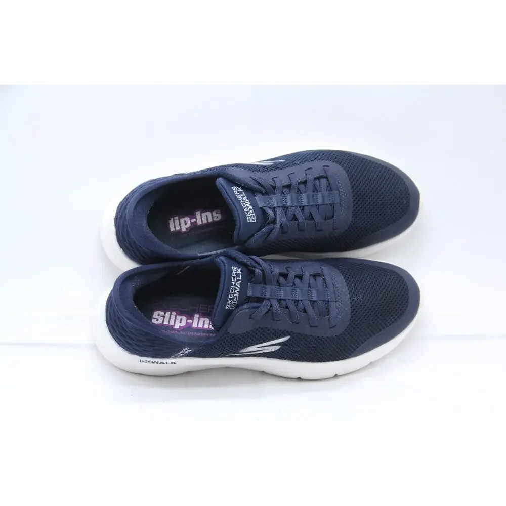 Skechers Go Walk Shoes Womens Size 9 Navy Blue Comfort Sneakers SN124836 NVW